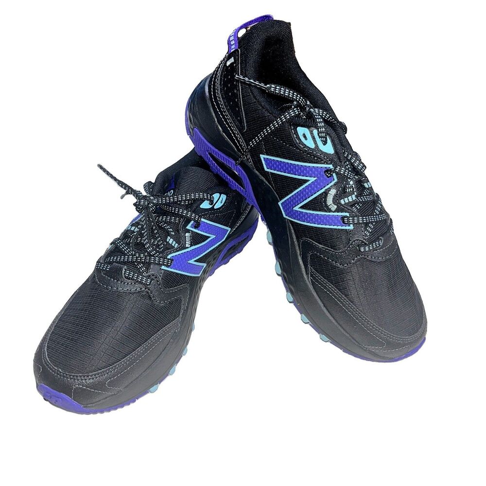 New Balance 410v7 Trail Running Shoes Womens 9.5 B Black Purple Blue WT410BD7